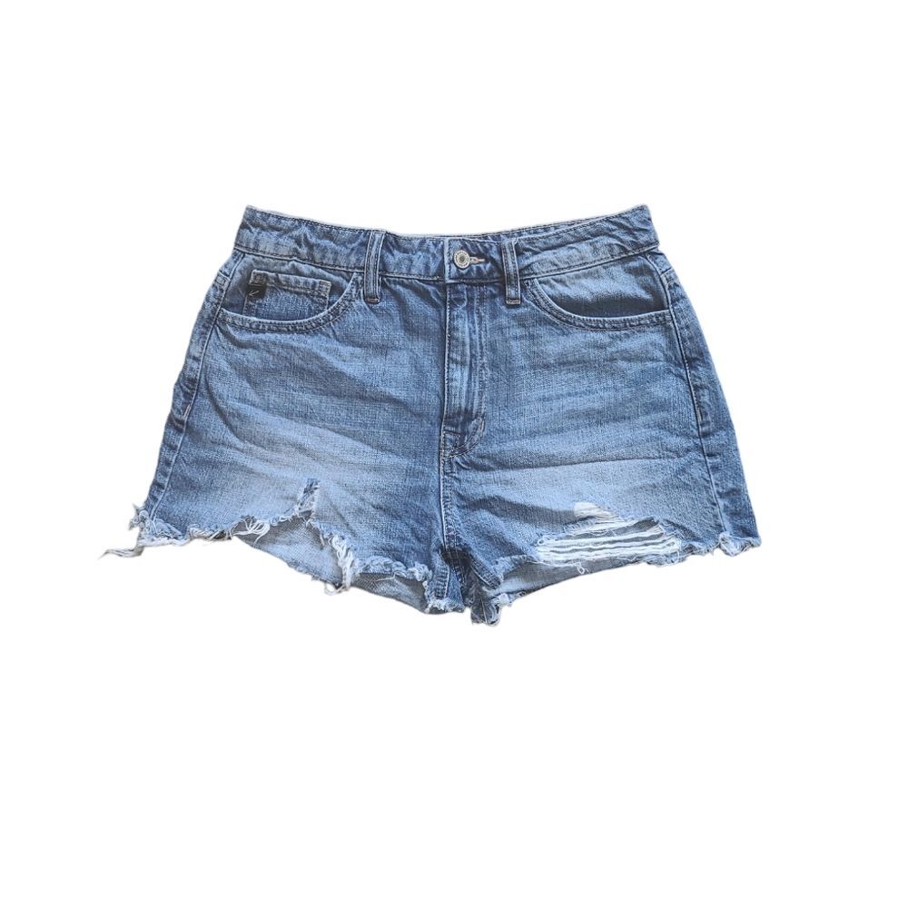 EUC KanCan women's High Rise destroyed distressed denim Jean Shorts M